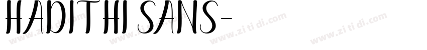 Hadithi Sans字体转换